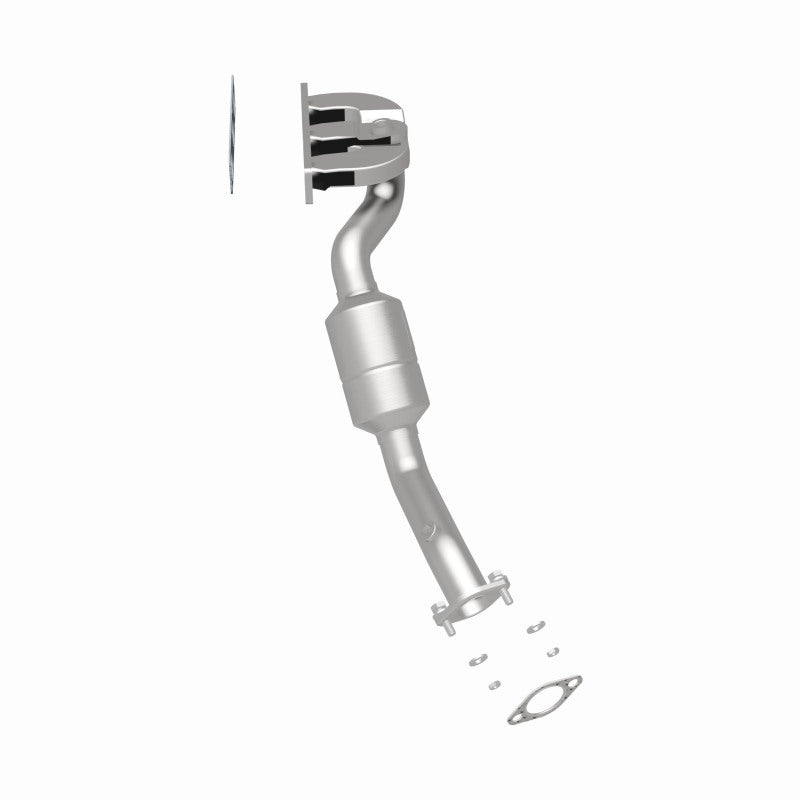 MagnaFlow 49771 oem grade manifold converter, rear three-quarter view of the turntable spin