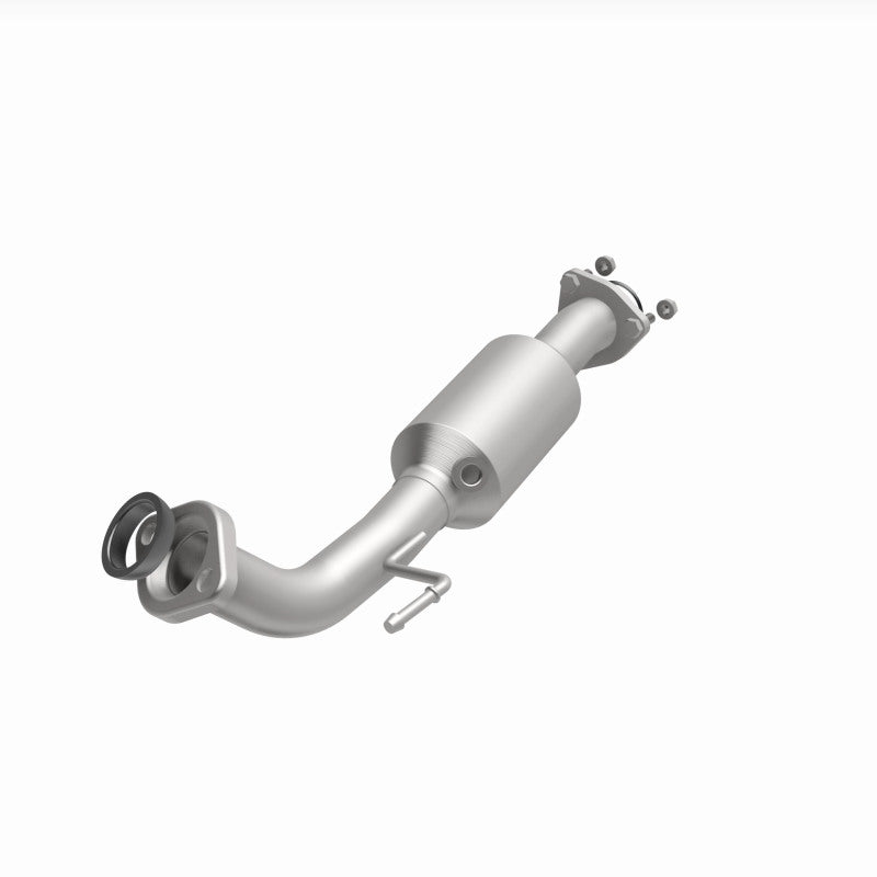 MagnaFlow 24097 hm grade direct-fit catalytic converter, opposite front three-quarter view of the turntable spin