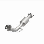 MagnaFlow 24097 hm grade direct-fit catalytic converter, opposite front three-quarter view of the turntable spin