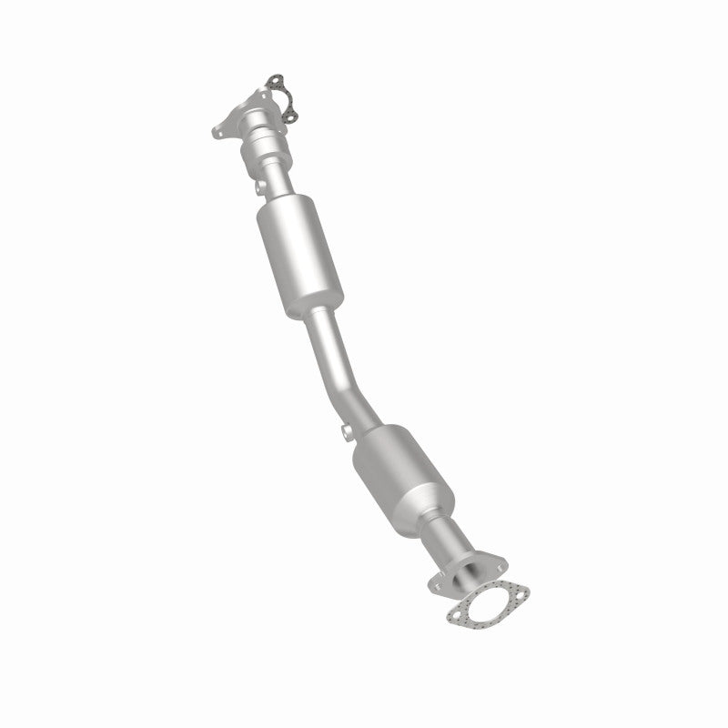 MagnaFlow 49197 oem grade direct-fit catalytic converter, rear three-quarter view of the turntable spin