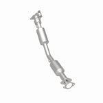 MagnaFlow 49197 oem grade direct-fit catalytic converter, rear three-quarter view of the turntable spin