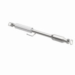 MagnaFlow 52820 oem grade direct-fit catalytic converter, opposite front three-quarter view of the turntable spin