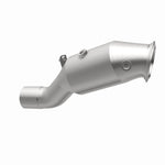 MagnaFlow 52258 oem grade direct-fit catalytic converter, opposite rear three-quarter view of the turntable spin
