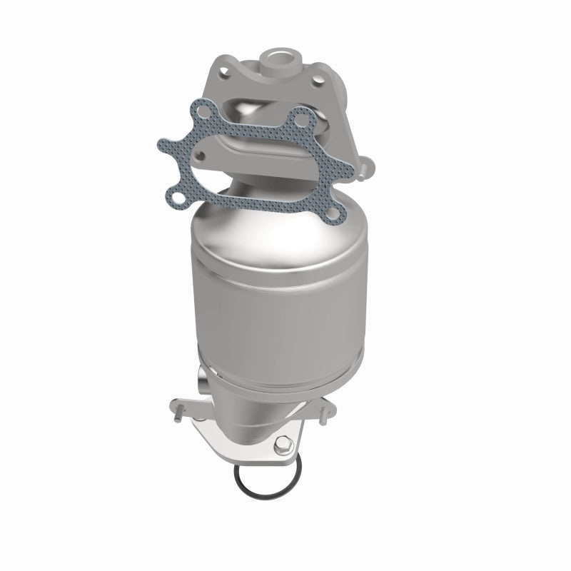 MagnaFlow 5531333 carb manifold converter, side view of the turntable spin
