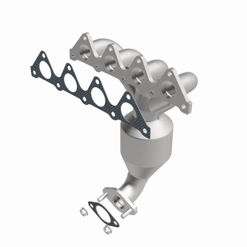 MagnaFlow 452033 carb manifold converter, rear view of the turntable spin