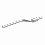 MagnaFlow 5571765 carb direct-fit catalytic converter, front three-quarter view of the turntable spin