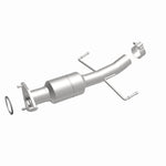 MagnaFlow 52223 oem grade direct-fit catalytic converter, front three-quarter view of the turntable spin