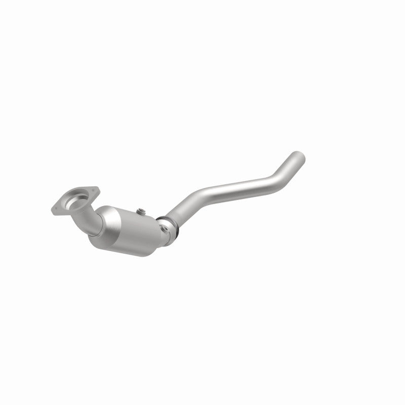 MagnaFlow 26205 hm grade direct-fit catalytic converter, opposite front three-quarter view of the turntable spin