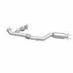MagnaFlow 51852 oem grade direct-fit catalytic converter, side view of the turntable spin