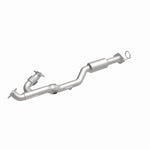 MagnaFlow 52699 oem grade direct-fit catalytic converter, front three-quarter view of the turntable spin