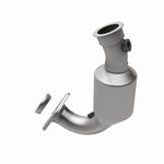 MagnaFlow 93238 hm grade direct-fit catalytic converter, opposite rear three-quarter view of the turntable spin