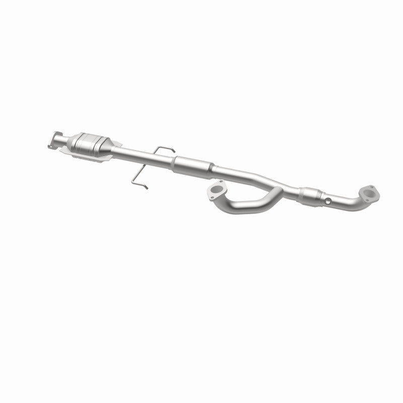 MagnaFlow 49453 oem grade direct-fit catalytic converter, opposite rear three-quarter view of the turntable spin