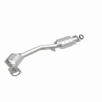 MagnaFlow 444043 carb direct-fit catalytic converter, front three-quarter view of the turntable spin