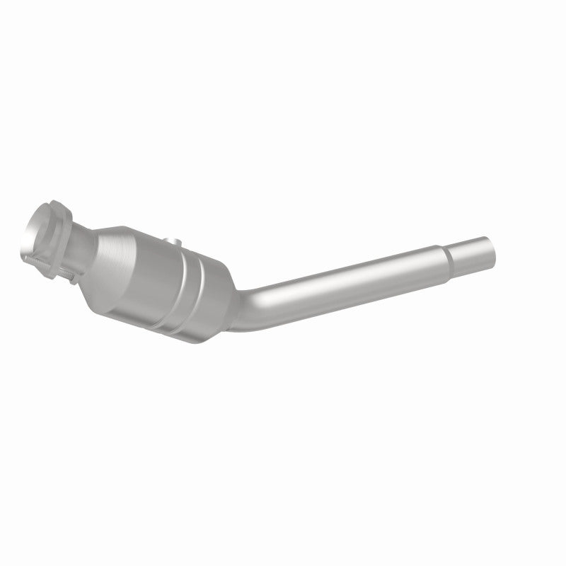 MagnaFlow 52070 oem grade direct-fit catalytic converter, rear three-quarter view of the turntable spin