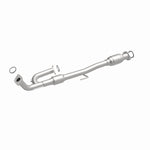MagnaFlow 26214 hm grade direct-fit catalytic converter, front three-quarter view of the turntable spin