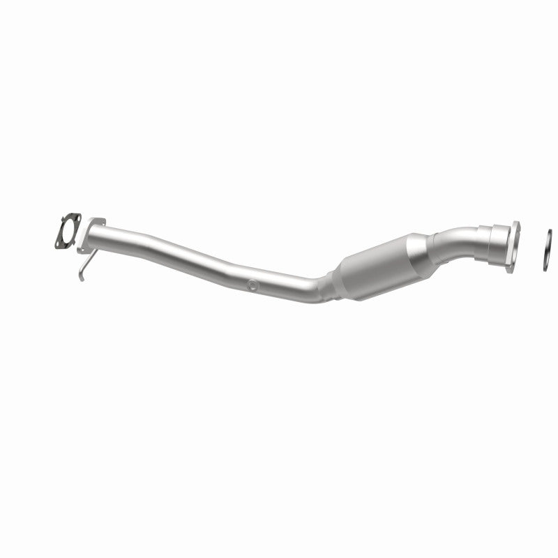 MagnaFlow 49227 oem grade direct-fit catalytic converter, opposite rear three-quarter view of the turntable spin