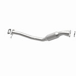 MagnaFlow 49227 oem grade direct-fit catalytic converter, opposite rear three-quarter view of the turntable spin