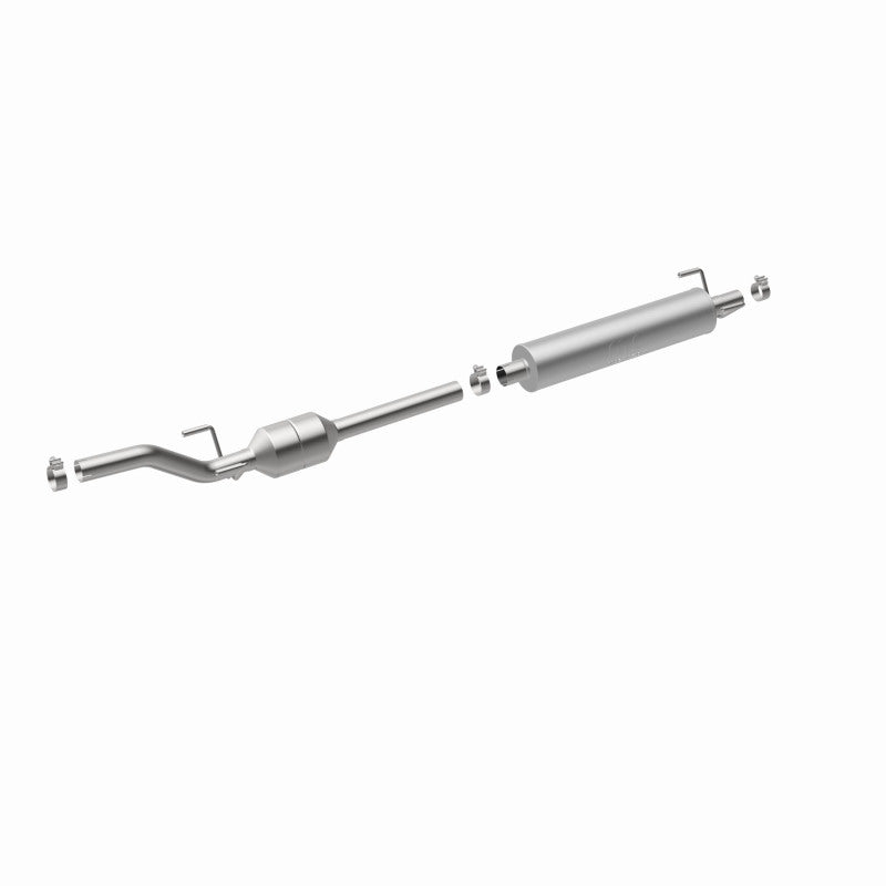 MagnaFlow 52290 oem grade direct-fit catalytic converter, front three-quarter view of the turntable spin