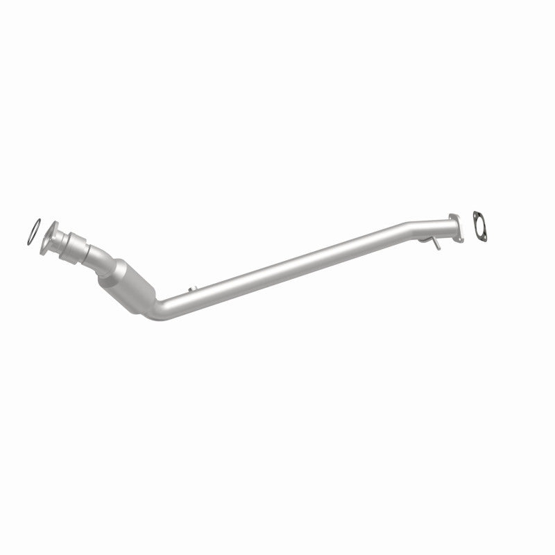 MagnaFlow 5451098 carb direct-fit catalytic converter, front three-quarter view of the turntable spin