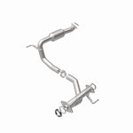 MagnaFlow 52562 oem grade direct-fit catalytic converter, rear view of the turntable spin