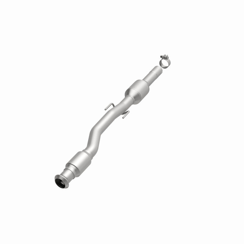 MagnaFlow 49846 oem grade direct-fit catalytic converter, opposite front three-quarter view of the turntable spin