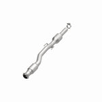 MagnaFlow 49846 oem grade direct-fit catalytic converter, opposite front three-quarter view of the turntable spin