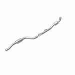 MagnaFlow 454040 carb direct-fit catalytic converter, rear view of the turntable spin