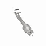 MagnaFlow 52019 oem grade direct-fit catalytic converter, rear three-quarter view of the turntable spin
