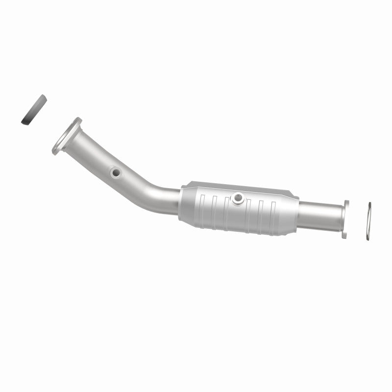 MagnaFlow 24085 hm grade direct-fit catalytic converter, side view of the turntable spin