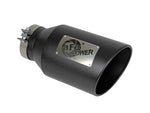 aFe Power Universal 5in Inlet 8in Outlet MACH Force-XP Clamp-On Exhaust Tip - Black