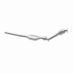 MagnaFlow 24313 hm grade direct-fit catalytic converter, opposite rear three-quarter view of the turntable spin