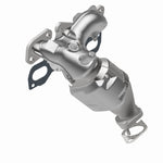 MagnaFlow 50811 hm grade manifold converter, rear view of the turntable spin
