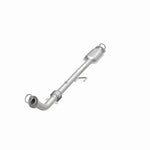 MagnaFlow 49556 oem grade direct-fit catalytic converter, opposite front three-quarter view of the turntable spin