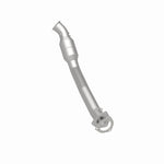 MagnaFlow 60507 oem grade direct-fit catalytic converter, rear three-quarter view of the turntable spin