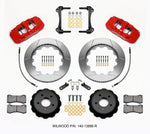 Wilwood AERO6 Front Hat Kit 14.00 Red 15-23 Mustang w/Lines