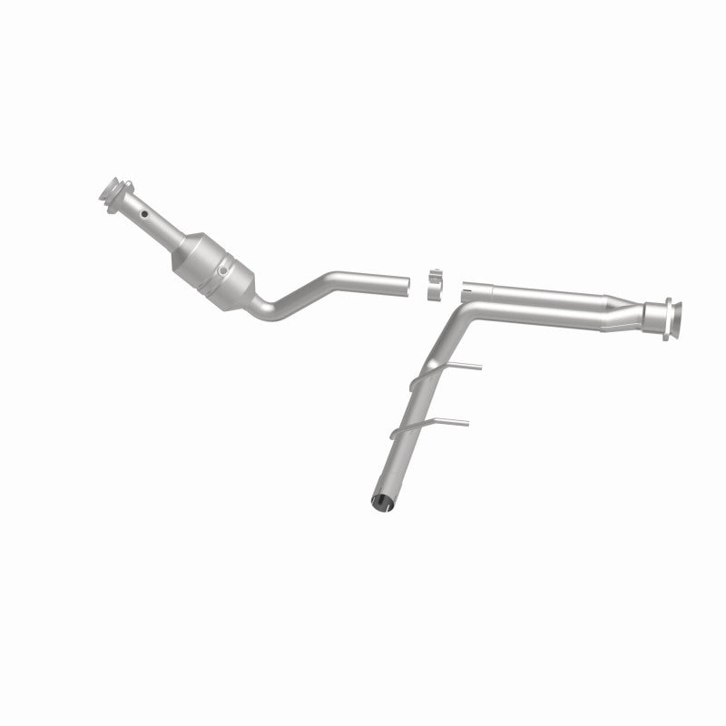 MagnaFlow 52156 oem grade direct-fit catalytic converter, side view of the turntable spin
