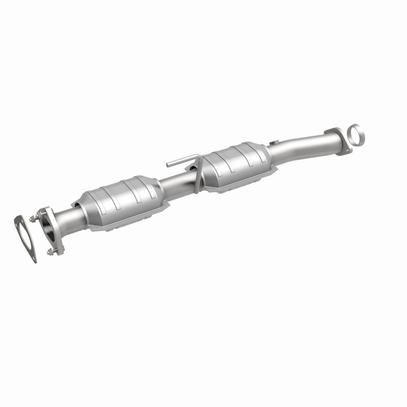 MagnaFlow 23541 hm grade direct-fit catalytic converter, front three-quarter view of the turntable spin