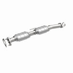 MagnaFlow 23541 hm grade direct-fit catalytic converter, front three-quarter view of the turntable spin