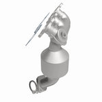 MagnaFlow 5531610 carb manifold converter, side view of the turntable spin
