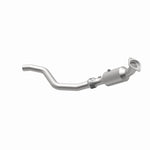 MagnaFlow 26205 hm grade direct-fit catalytic converter, opposite rear three-quarter view of the turntable spin