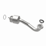 MagnaFlow 21-979 oem grade direct-fit catalytic converter, opposite rear three-quarter view of the turntable spin