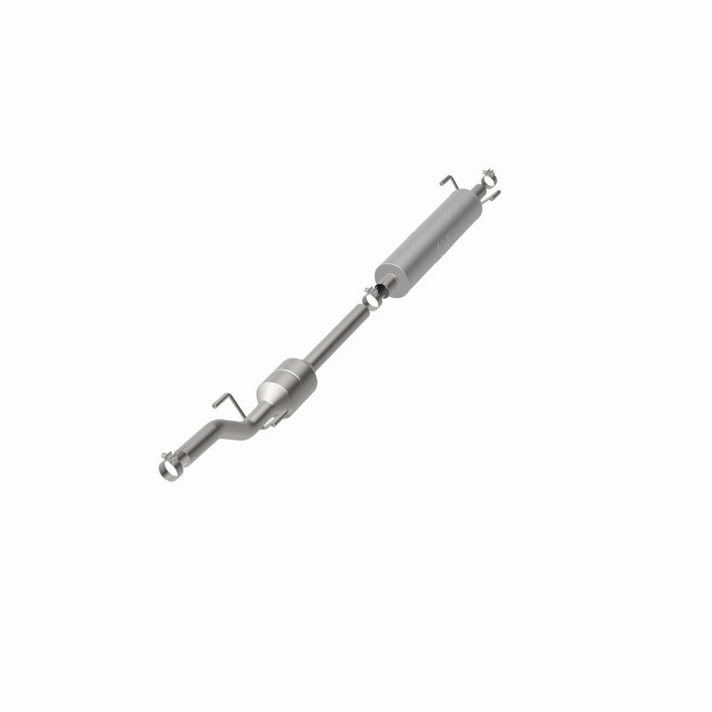 MagnaFlow 52290 oem grade direct-fit catalytic converter, opposite front three-quarter view of the turntable spin