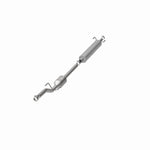 MagnaFlow 52290 oem grade direct-fit catalytic converter, opposite front three-quarter view of the turntable spin