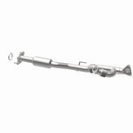 MagnaFlow 52699 oem grade direct-fit catalytic converter, opposite rear three-quarter view of the turntable spin