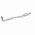 MagnaFlow 52122 oem grade direct-fit catalytic converter, front three-quarter view of the turntable spin