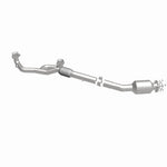 MagnaFlow 280126 oem grade direct-fit catalytic converter, side view of the turntable spin