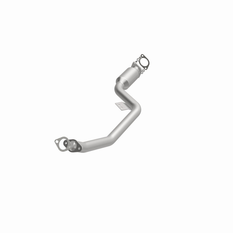 MagnaFlow 52831 oem grade direct-fit catalytic converter, opposite front three-quarter view of the turntable spin