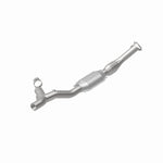 MagnaFlow 447130 carb direct-fit catalytic converter, rear view of the turntable spin