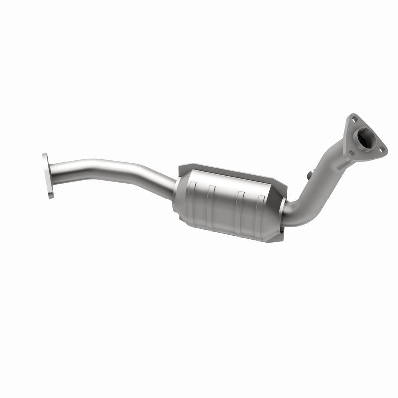 MagnaFlow 49479 oem grade direct-fit catalytic converter, opposite rear three-quarter view of the turntable spin
