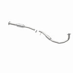 MagnaFlow 23413 hm grade direct-fit catalytic converter, opposite rear three-quarter view of the turntable spin